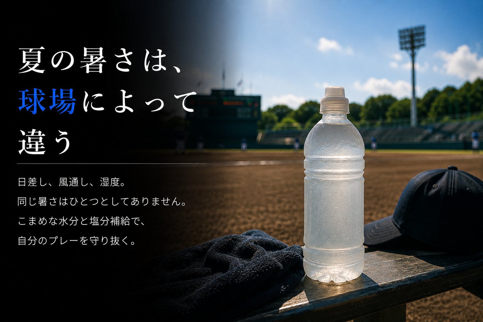 夏の暑さは、球場によって違う
