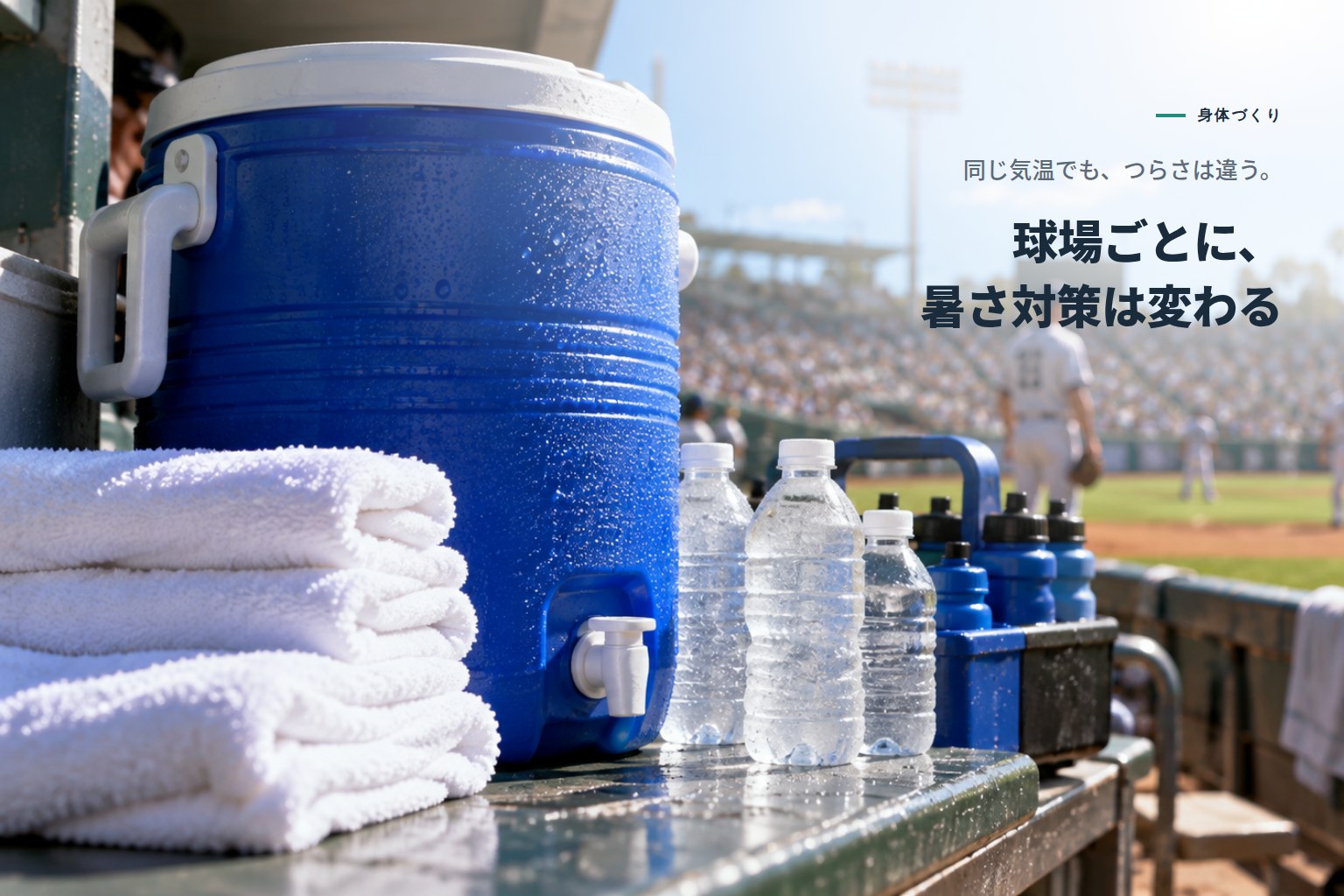 夏の暑さは、球場によって違う