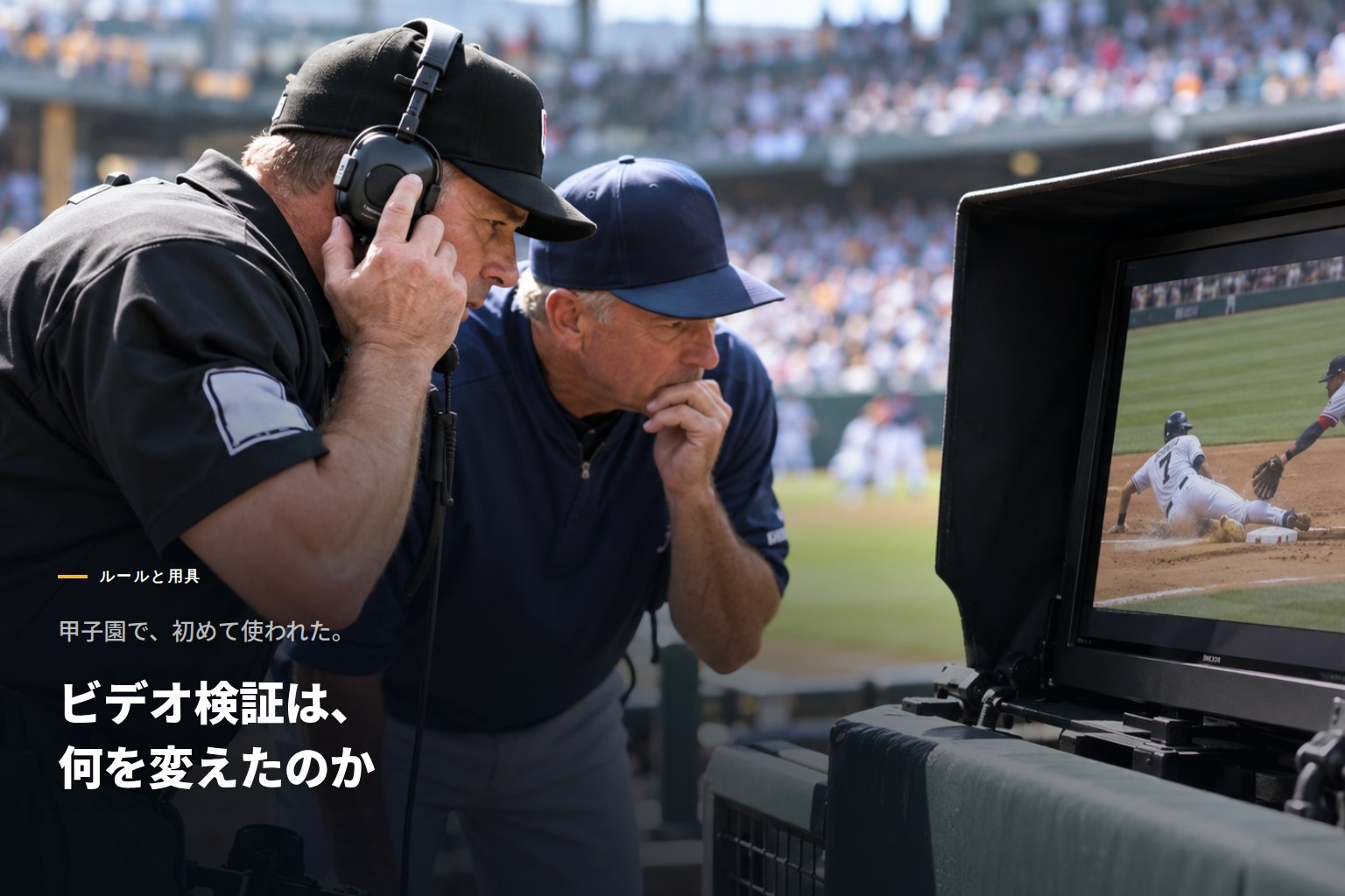 甲子園で、初めて使われた。ビデオ検証は、何を変えたのか